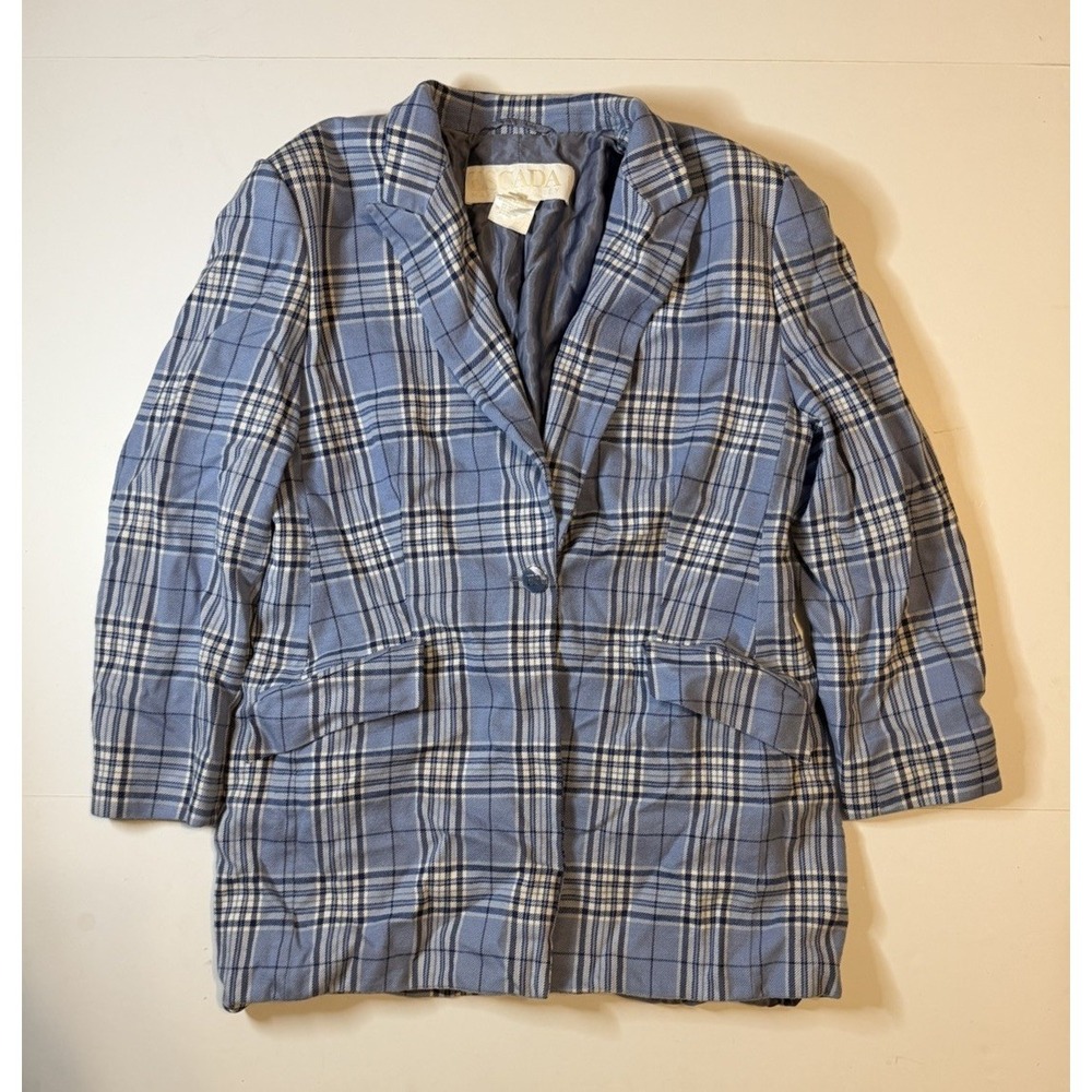 Vintage Escada Margaretha Ley Wool Silk Blazer Size 42 Large Rare